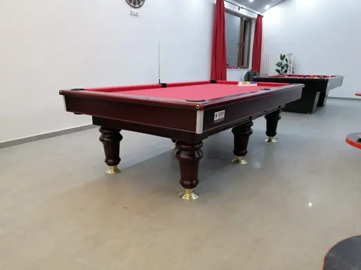 2.El Revizyon Edilmiş Bilardo Masası – Kırmızı Çuha, Bordo Gövde