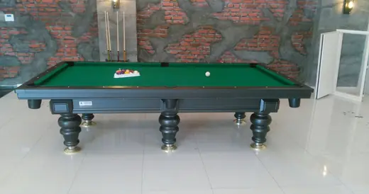 2.El Revizyon Edilmiş Bilardo Masası – Yeşil Çuha, Siyah Gövde